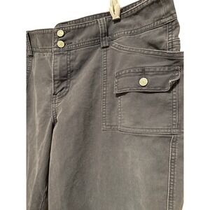 American Eagle Outfitters Cargo Pants Women Sz 14 Gray Relaxed Fit Bootcut